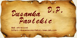 Dušanka Pavlekić vizit kartica